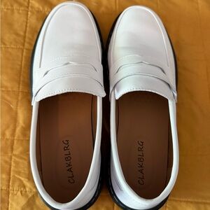 White Penny Loafers for Women